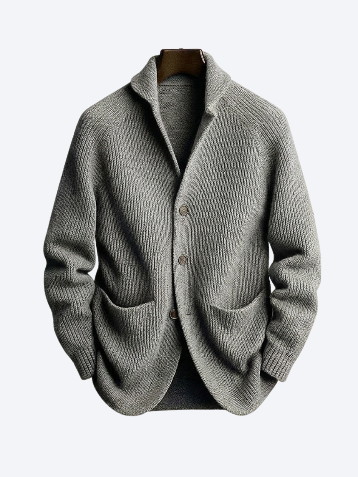 LAURENT MONACO | CARDIGAN À COL CHALUE EN TRICOT COURRANT POUR HOMMES