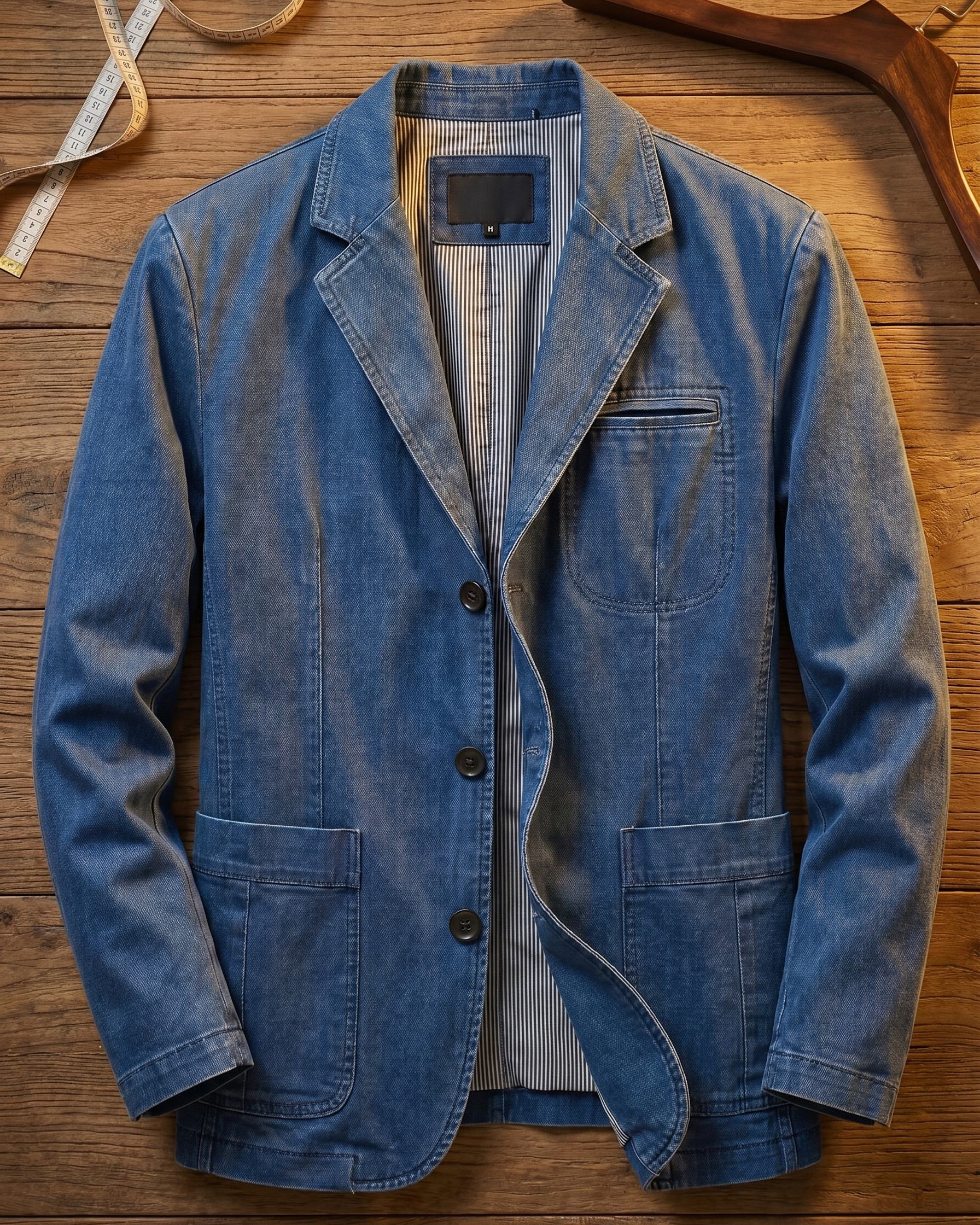 LAURENT MONACO | CHEMISE EN DENIM ÉPAIS POUR HOMMES