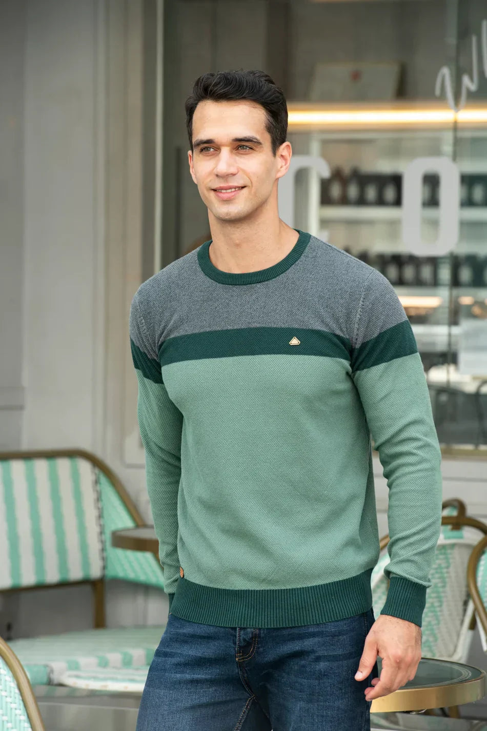 LAURENT MONACO | PULL HOMME À COL ROND