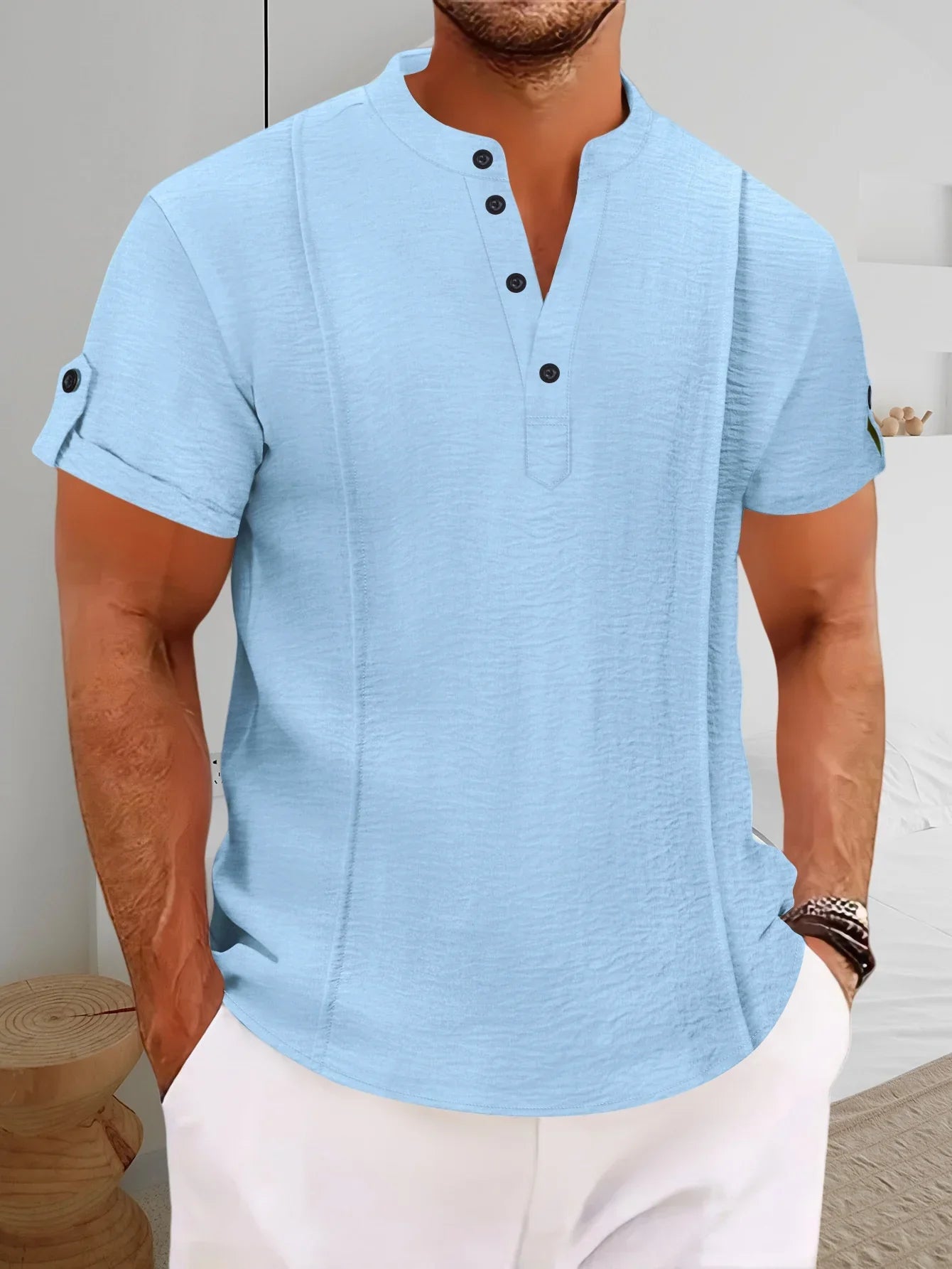 LAURENT MONACO | CHEMISE DE VACANCES CLASSIQUE POUR HOMMES