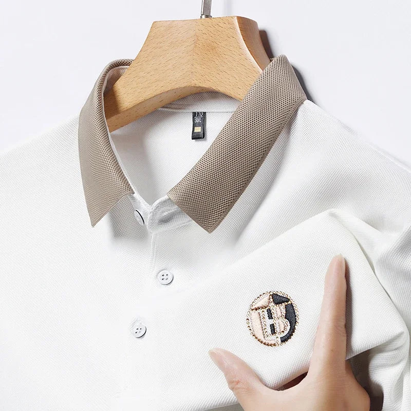 LAURENT MONACO | POLO CLASSIQUE À COL CONTRASTÉ POUR HOMMES