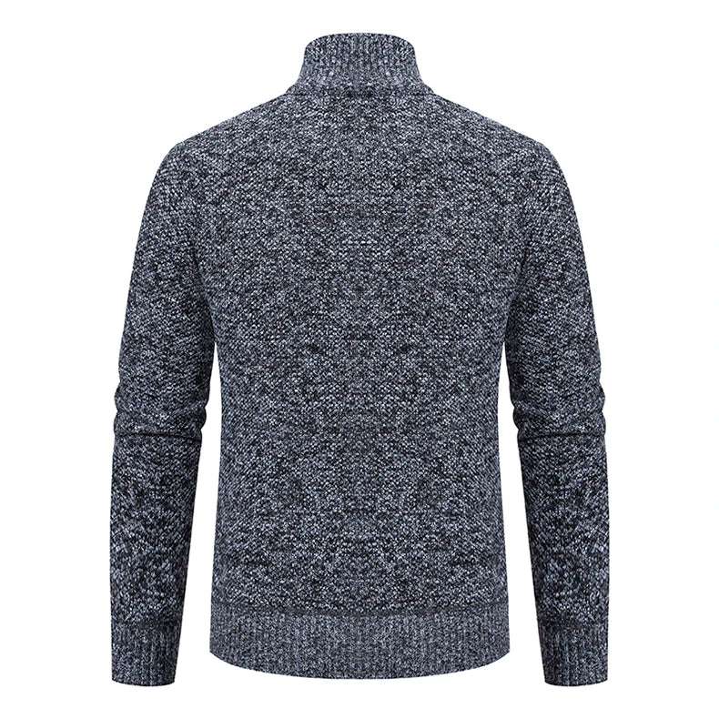 LAURENT MONACO | PULL À ZIP EN MAILLE COURRUE POUR HOMMES