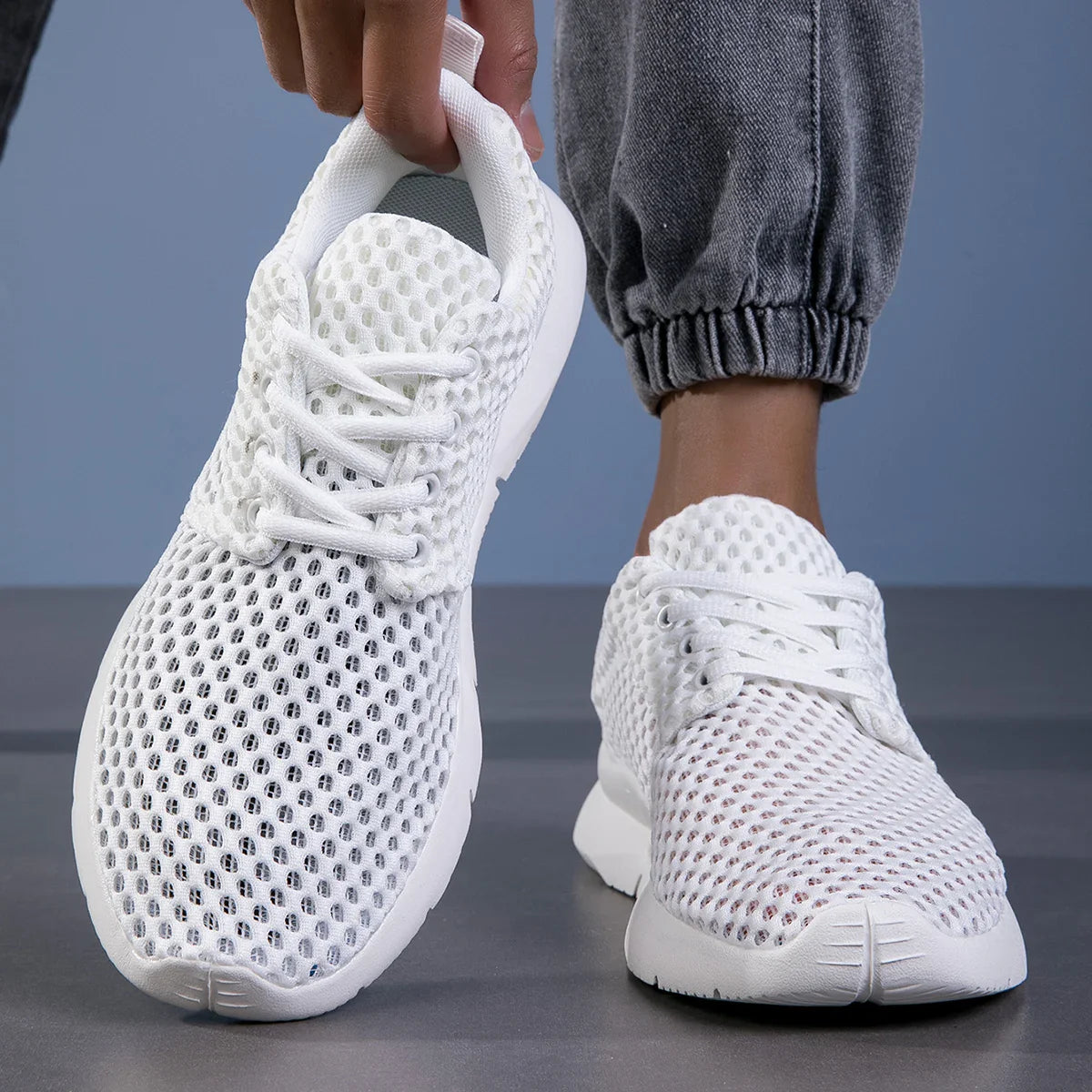 LAURENT MONACO | BASKETS DE MARCHE EN MAILLE POUR HOMMES