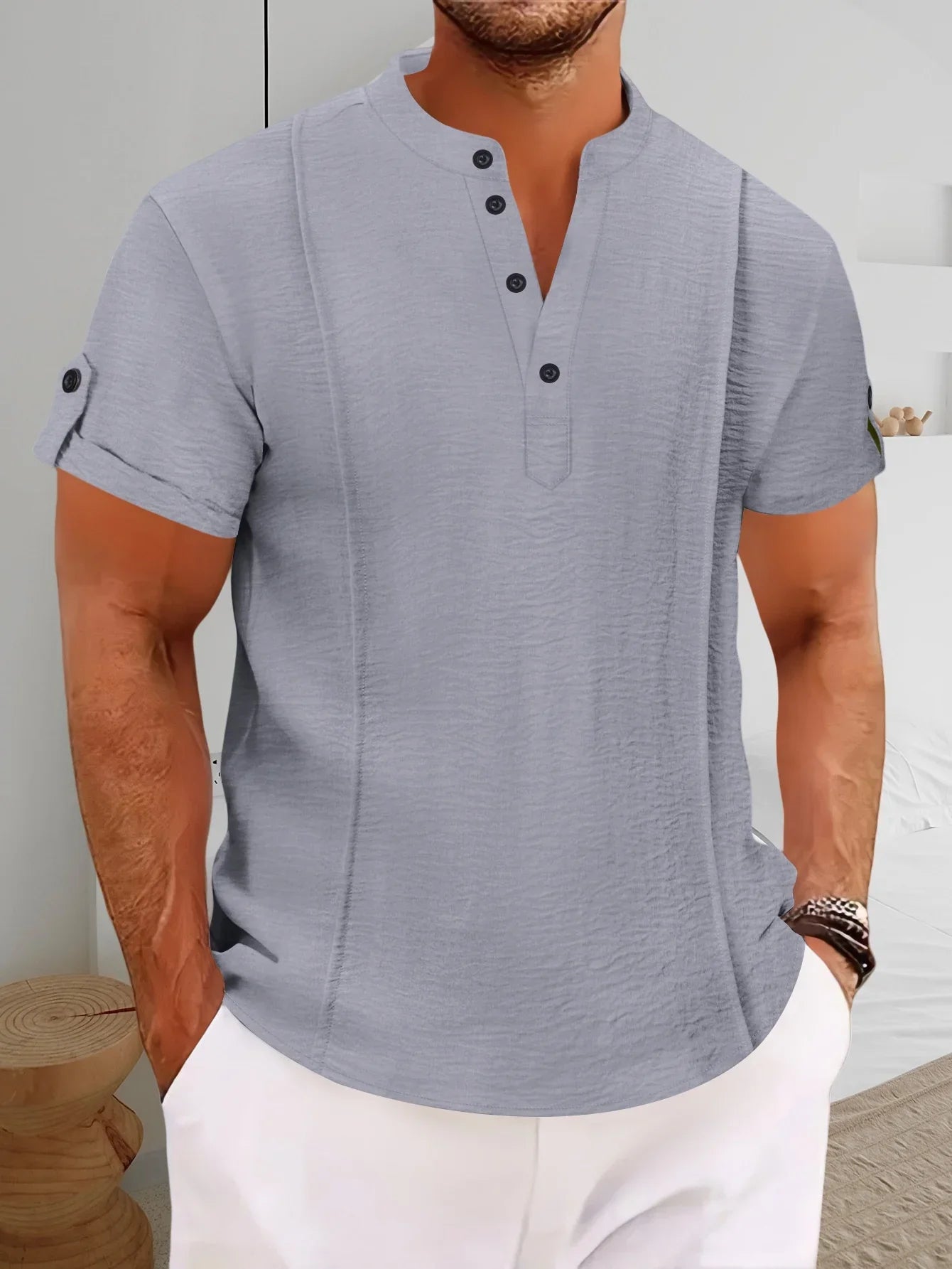 LAURENT MONACO | CHEMISE DE VACANCES CLASSIQUE POUR HOMMES