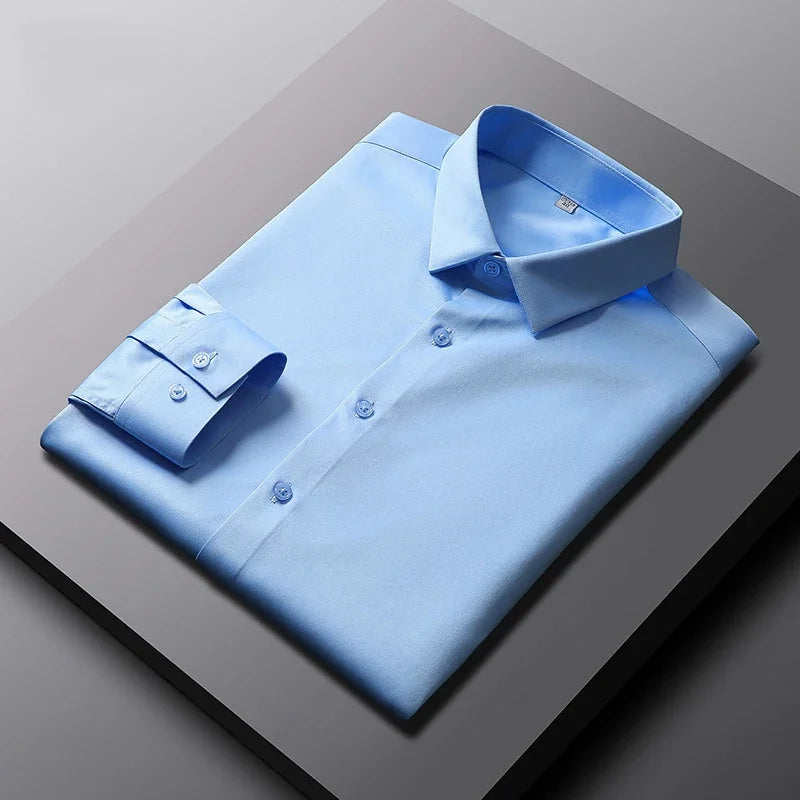 LAURENT MONACO | CHEMISE FORMELLE CLASSIQUE À MANCHES LONGUES POUR HOMMES