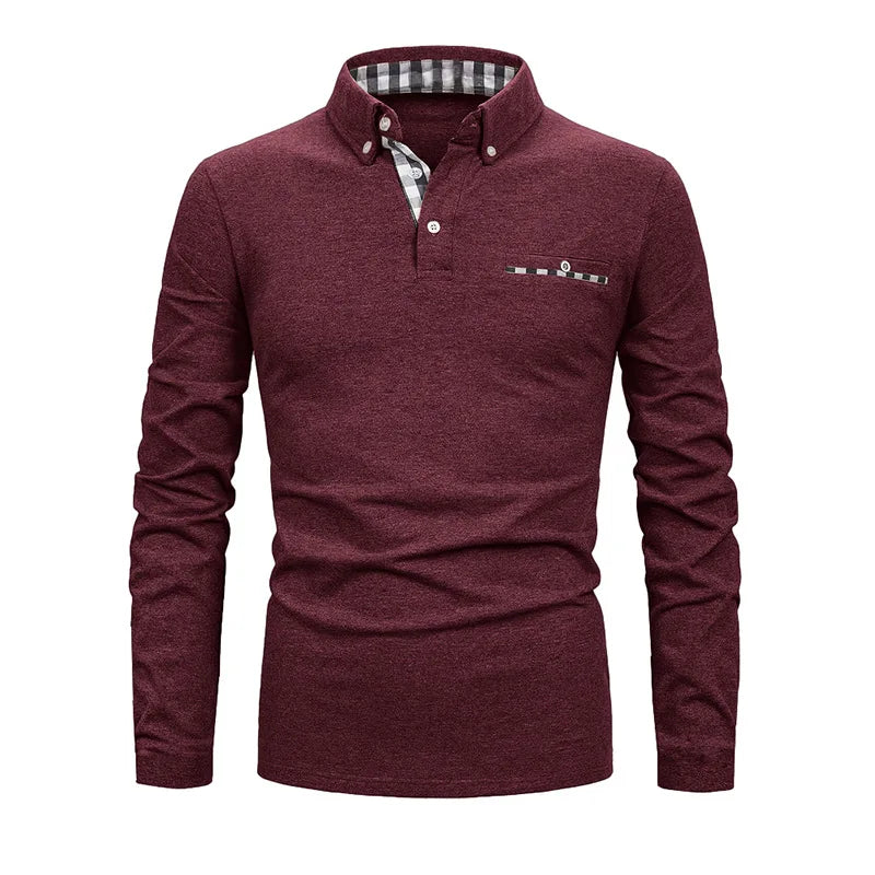 LAURENT MONACO | POLO LONG À MOTIF GÉOMÉTRIQUE POUR HOMMES