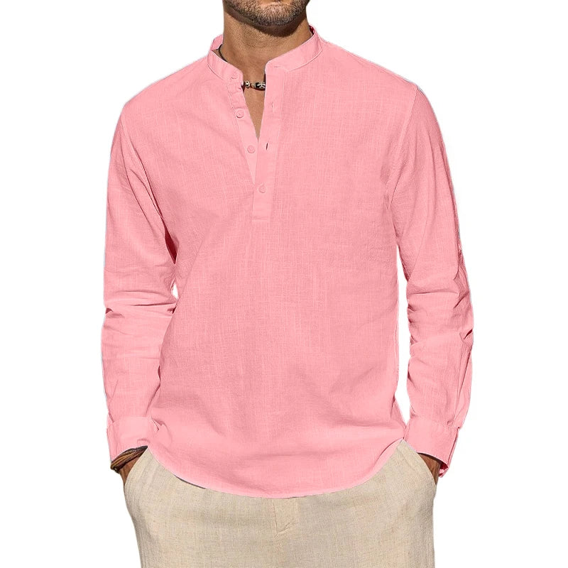 LAURENT MONACO | CHEMISE HENLEY EN COTON POUR HOMMES