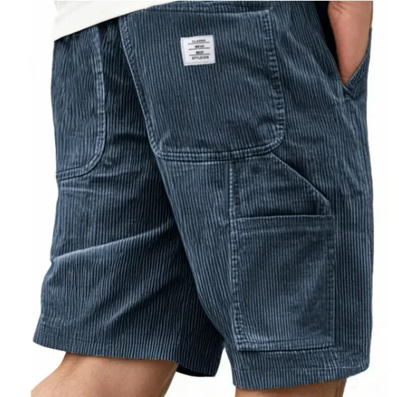 LAURENT MONACO | SHORTS CARGO EN VELOURS CÔTELÉ POUR HOMMES