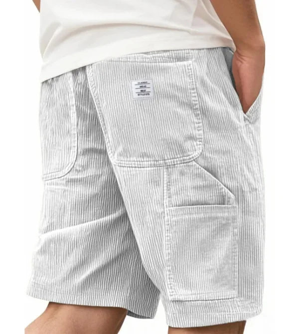 LAURENT MONACO | SHORTS CARGO EN VELOURS CÔTELÉ POUR HOMMES
