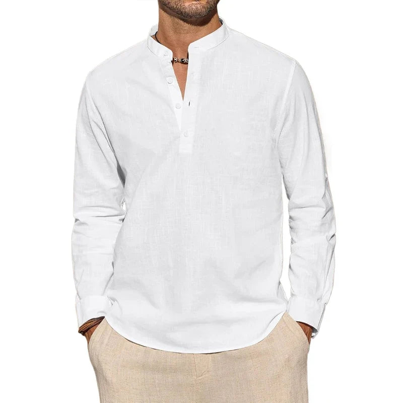 LAURENT MONACO | CHEMISE HENLEY EN COTON POUR HOMMES