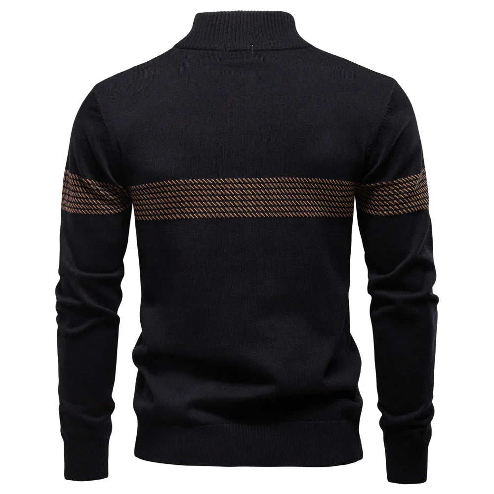 LAURENT MONACO | PULL CLASSIQUE EN MAILLE DEMI-ZIP POUR HOMME