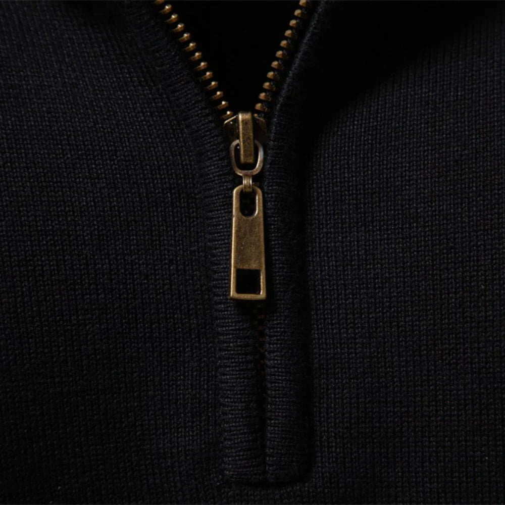 LAURENT MONACO | PULL ZIPPÉ RAYÉ POUR HOMME