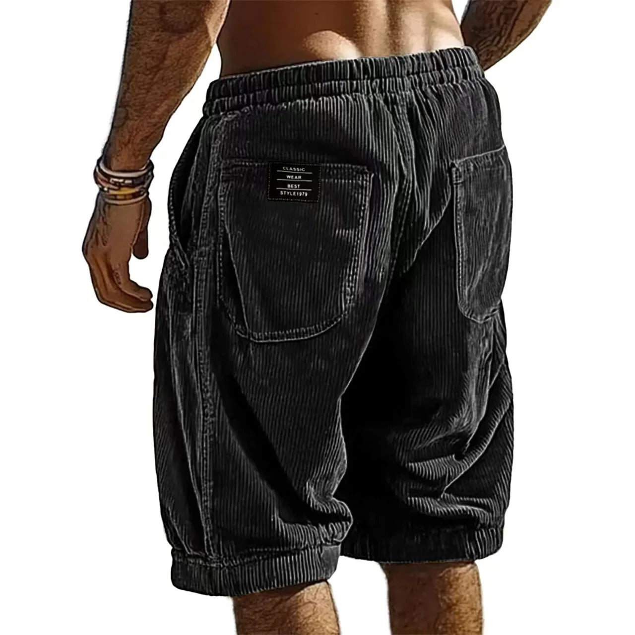LAURENT MONACO | SHORT EN VELOURS CÔTELÉ POUR HOMMES