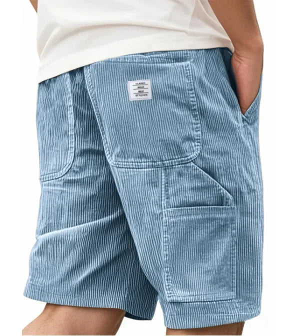 LAURENT MONACO | SHORTS CARGO EN VELOURS CÔTELÉ POUR HOMMES