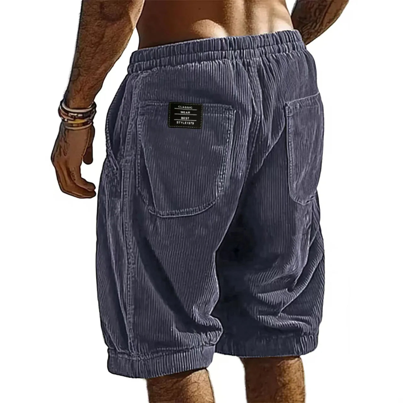LAURENT MONACO | SHORT EN VELOURS CÔTELÉ POUR HOMMES
