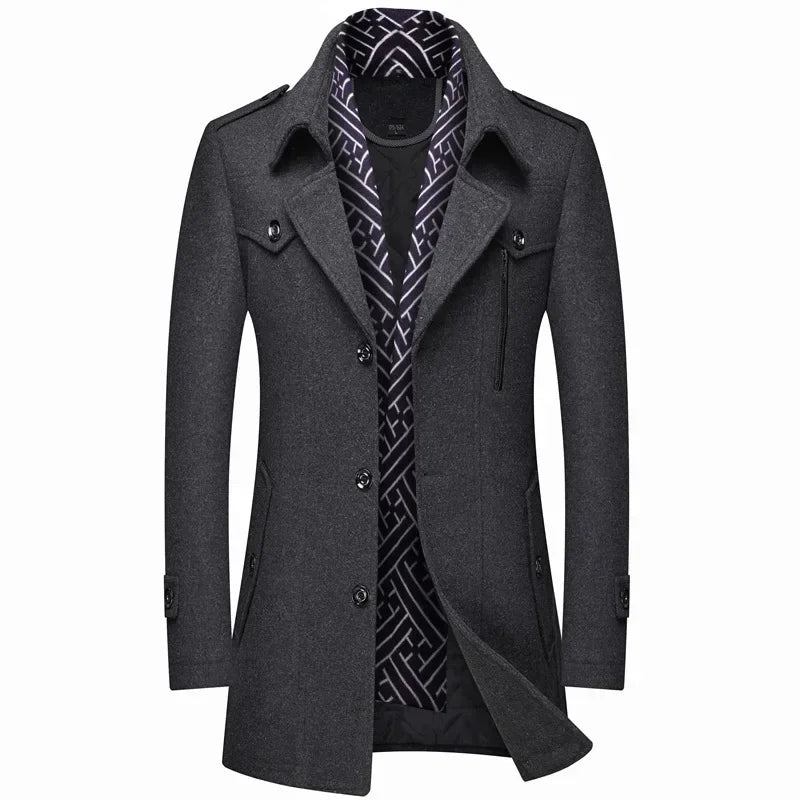 LAURENT MONACO | MANTEAU D'HIVER EN LAINE POUR HOMME
