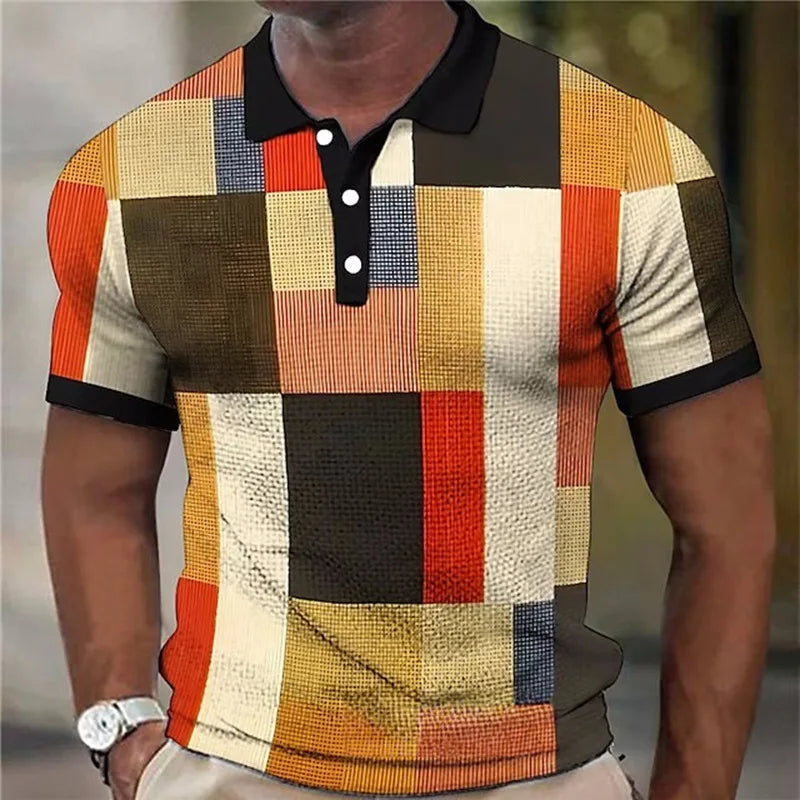 LAURENT MONACO | POLO À CARREAUX COLORÉS POUR HOMMES