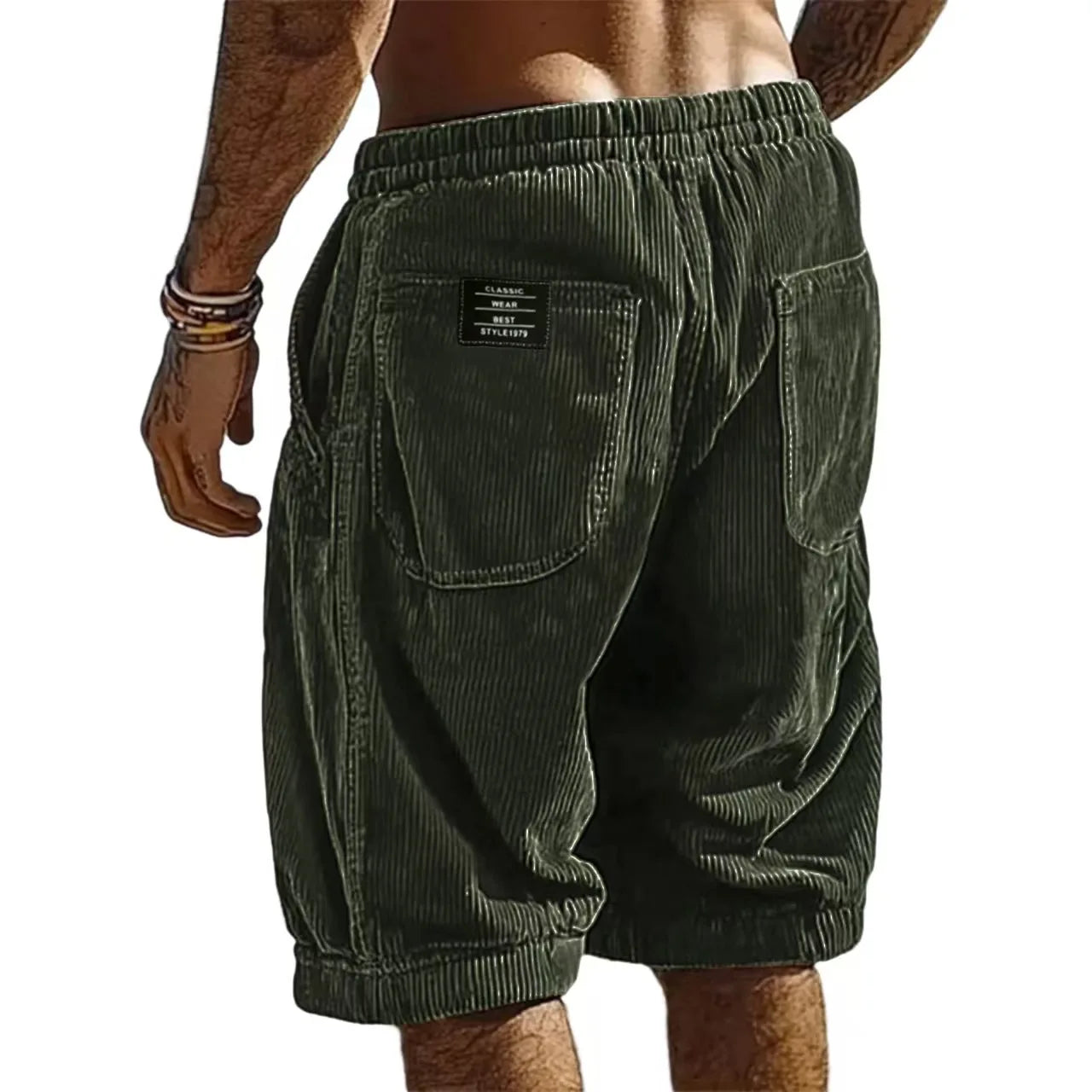 LAURENT MONACO | SHORT EN VELOURS CÔTELÉ POUR HOMMES