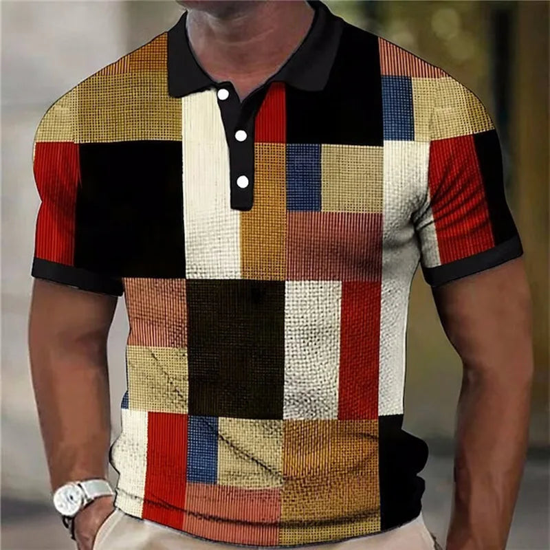 LAURENT MONACO | POLO À CARREAUX COLORÉS POUR HOMMES