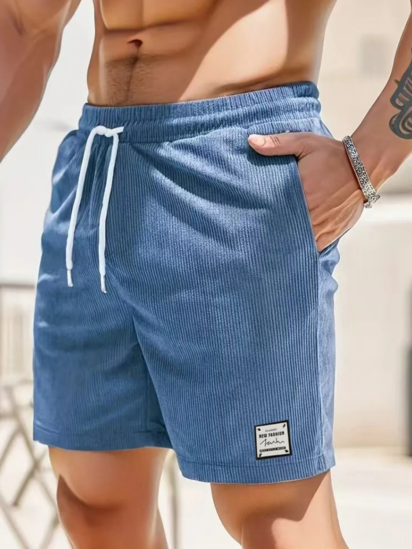 LAURENT MONACO | SHORTS RAYÉS POUR HOMMES