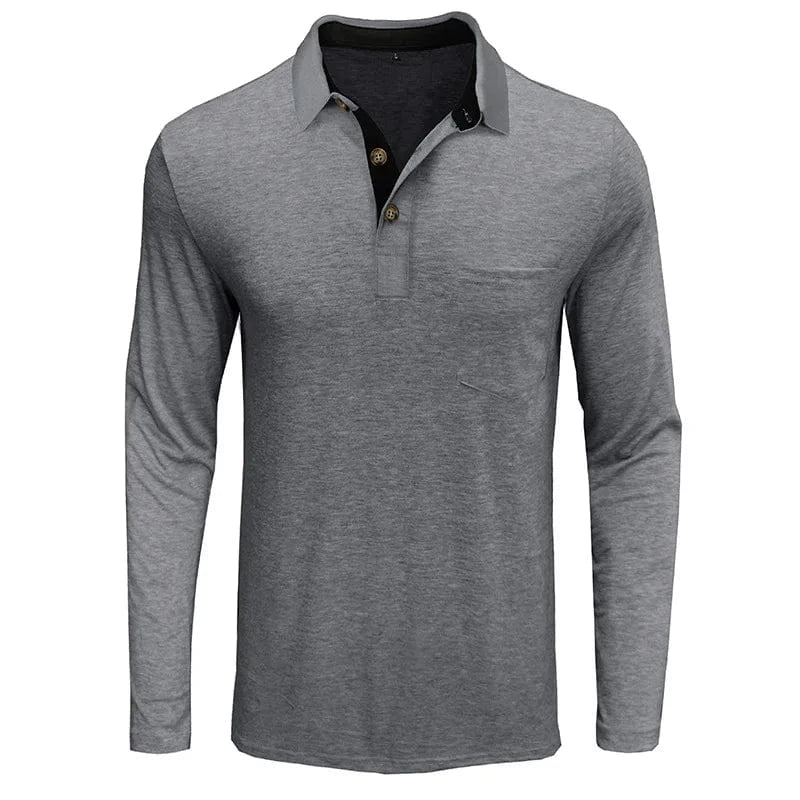 LAURENT MONACO | POLO CLASSIQUE À MANCHES LONGUES POUR HOMMES