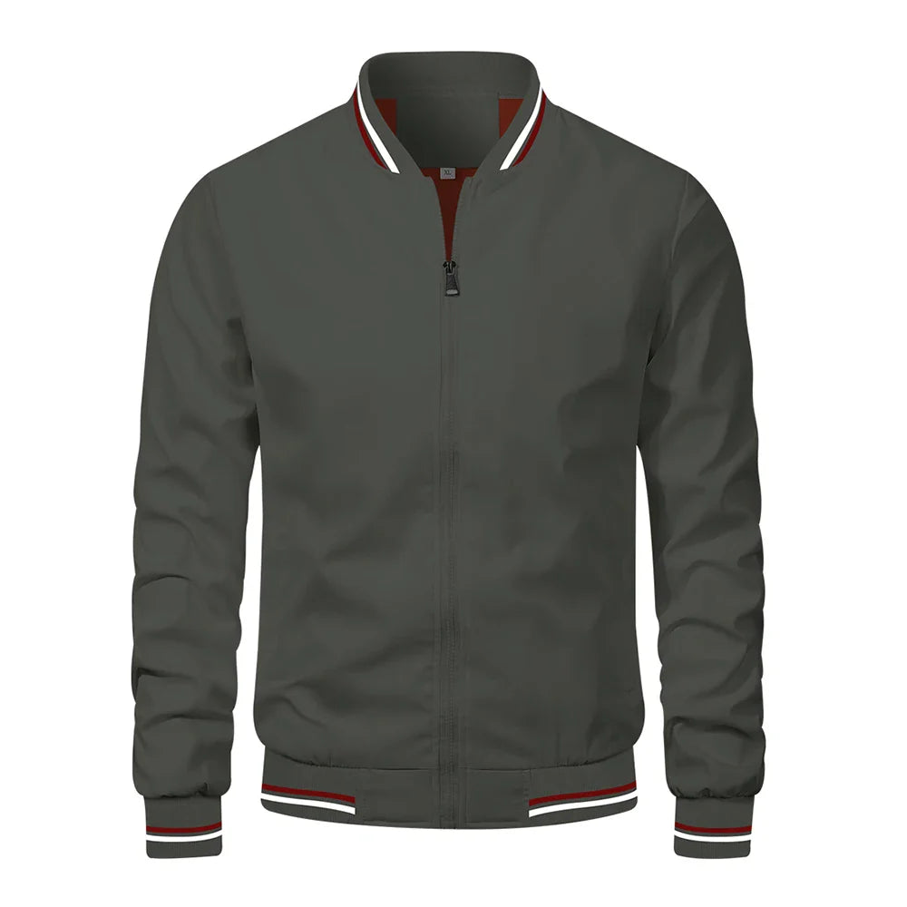 LAURENT MONACO | VESTE À FERMETURE ÉCLAIR CONTRASTÉE POUR HOMMES