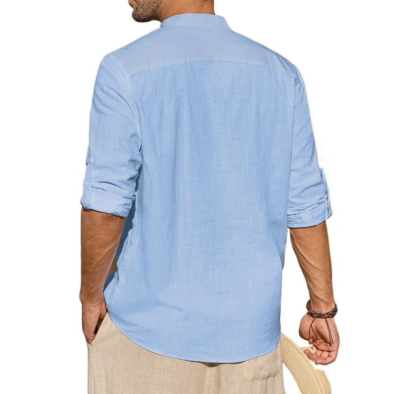 LAURENT MONACO | CHEMISE HENLEY EN COTON POUR HOMMES