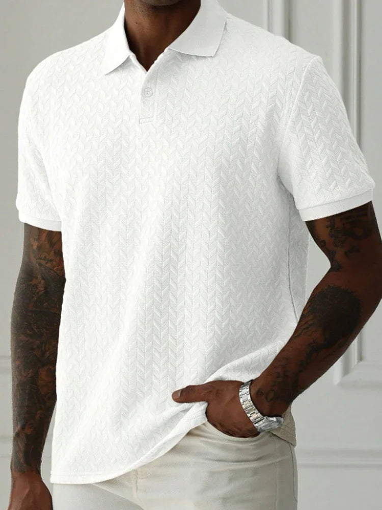 LAURENT MONACO | POLO TEXTURÉ POUR HOMME