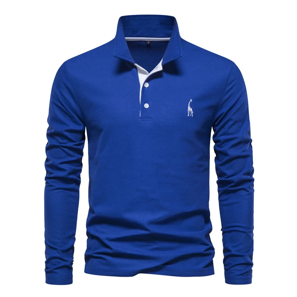 LAURENT MONACO | T-SHIRT À MANCHES LONGUES ET COL POUR HOMMES