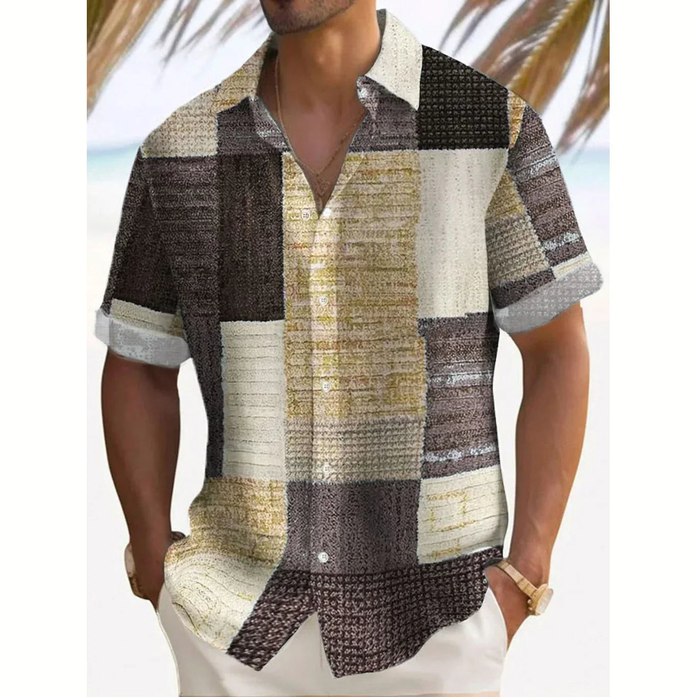 LAURENT MONACO | CHEMISE PATCHWORK D’ÉTÉ POUR HOMME