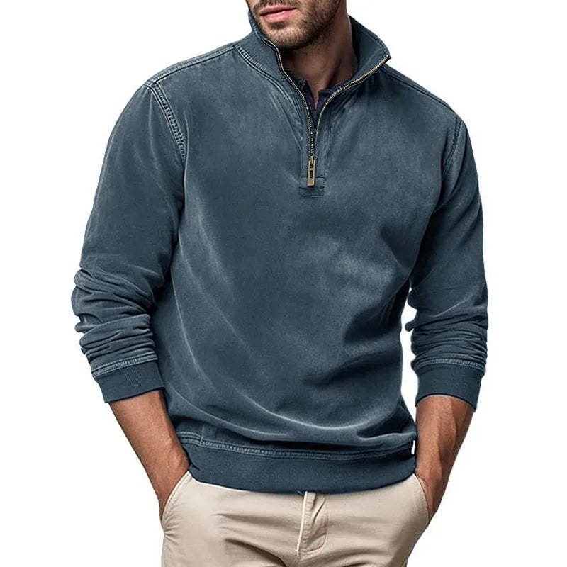 LAURENT MONACO | PULL EN MAILLE À DEMI-FERMETURE ÉCLAIR POUR HOMMES
