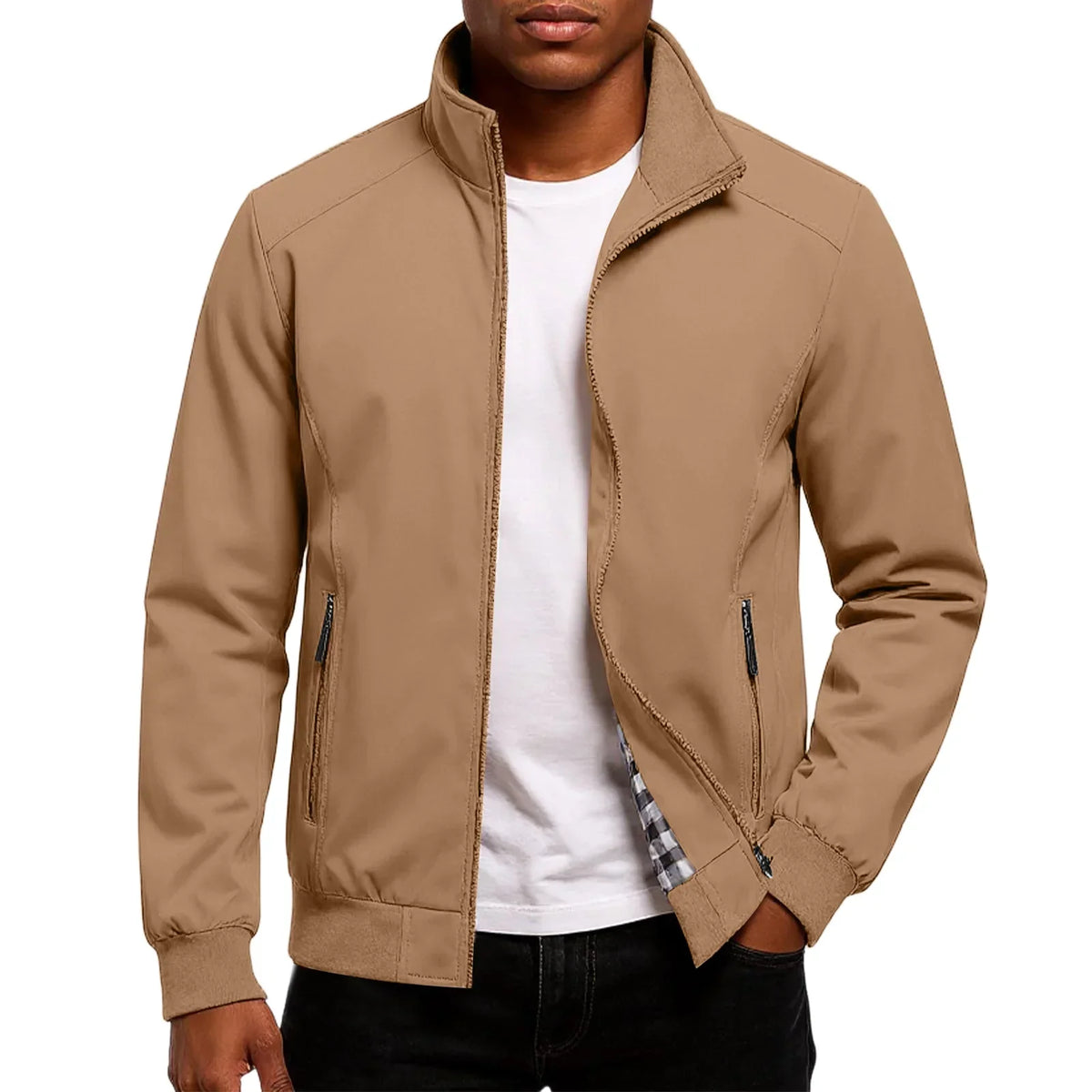 LAURENT MONACO | VESTE MODERNE À FERMETURE ÉCLAIR POUR HOMMES