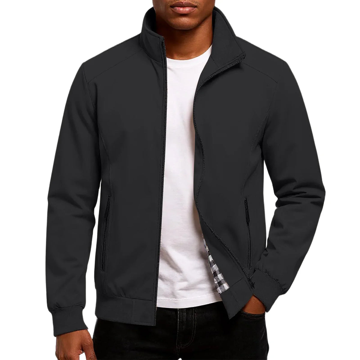 LAURENT MONACO | VESTE MODERNE À FERMETURE ÉCLAIR POUR HOMMES
