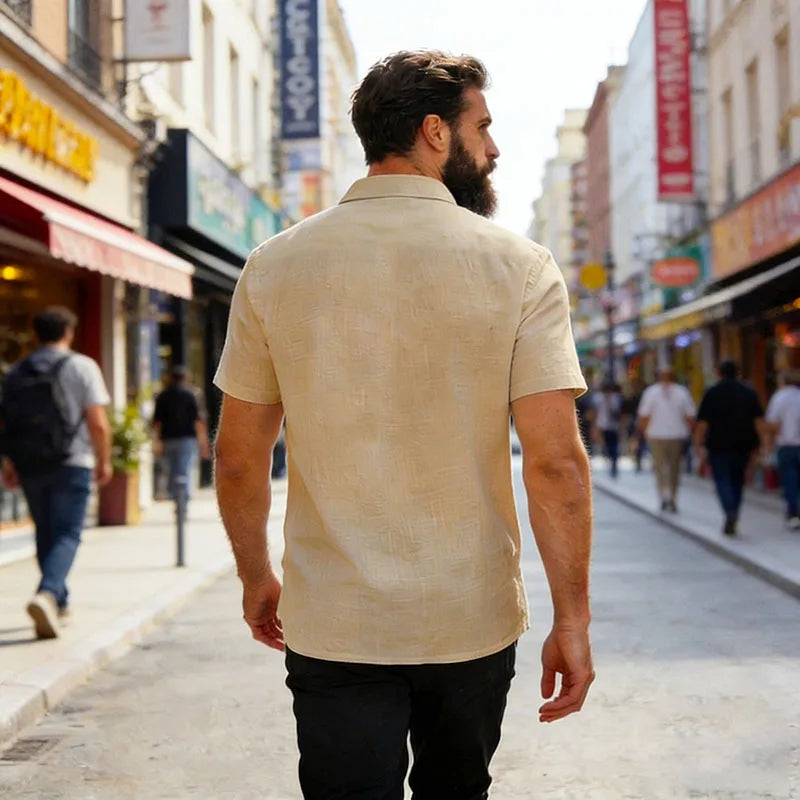 LAURENT MONACO | CHEMISE D'ÉTÉ DÉCONTRACTÉE POUR HOMMES