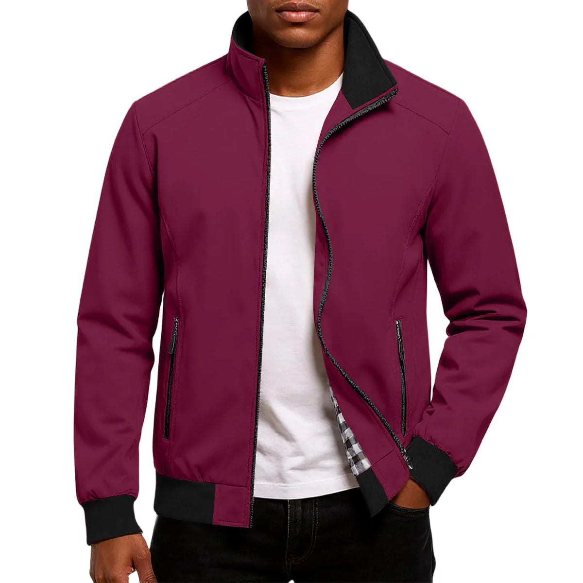 LAURENT MONACO | VESTE MODERNE À FERMETURE ÉCLAIR POUR HOMMES
