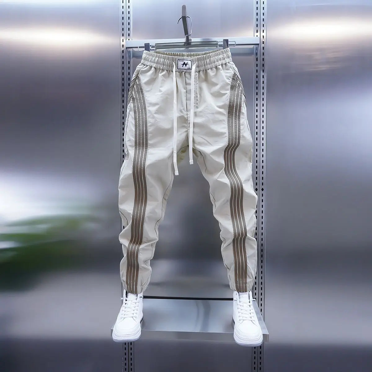 LAURENT MONACO | PANTALON DE YOGA SPORTIF À RAYURES DÉCONTRACTÉ