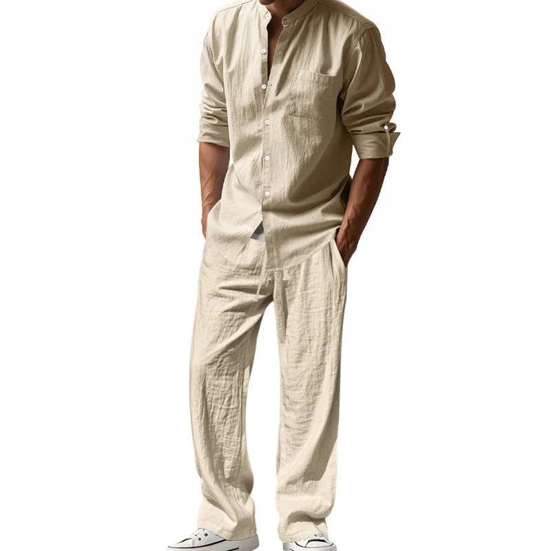 LAURENT MONACO | ENSEMBLE EN LIN CLASSIQUE POUR HOMMES