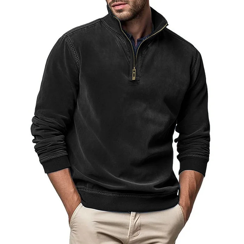 LAURENT MONACO | PULL EN MAILLE À DEMI-FERMETURE ÉCLAIR POUR HOMMES