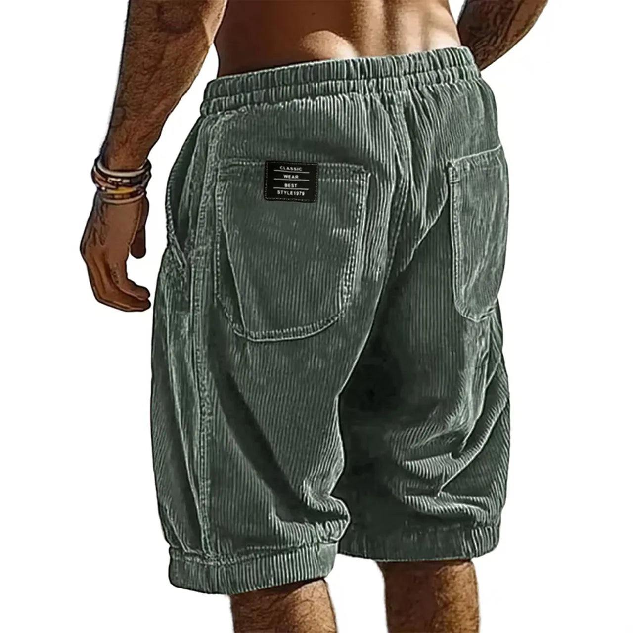 LAURENT MONACO | SHORT EN VELOURS CÔTELÉ POUR HOMMES