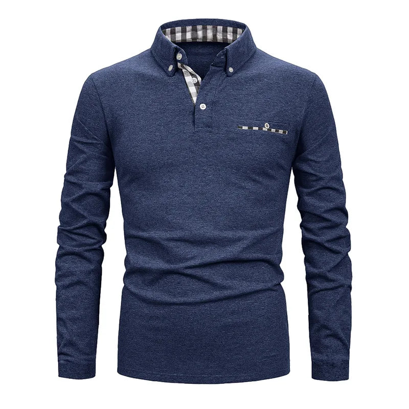 LAURENT MONACO | POLO LONG À MOTIF GÉOMÉTRIQUE POUR HOMMES