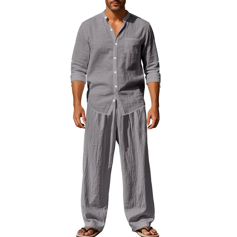 LAURENT MONACO | ENSEMBLE EN LIN CLASSIQUE POUR HOMMES