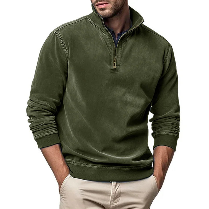 LAURENT MONACO | PULL EN MAILLE À DEMI-FERMETURE ÉCLAIR POUR HOMMES