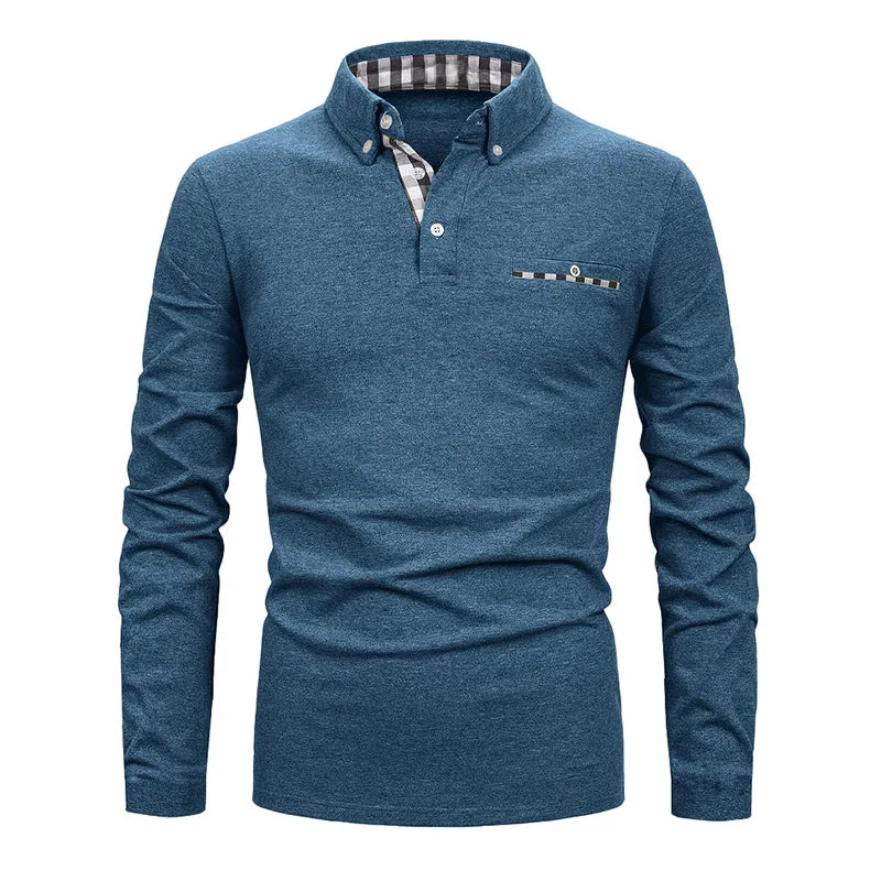 LAURENT MONACO | POLO LONG À MOTIF GÉOMÉTRIQUE POUR HOMMES