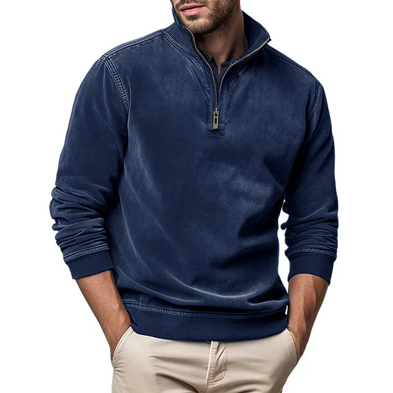LAURENT MONACO | PULL EN MAILLE À DEMI-FERMETURE ÉCLAIR POUR HOMMES