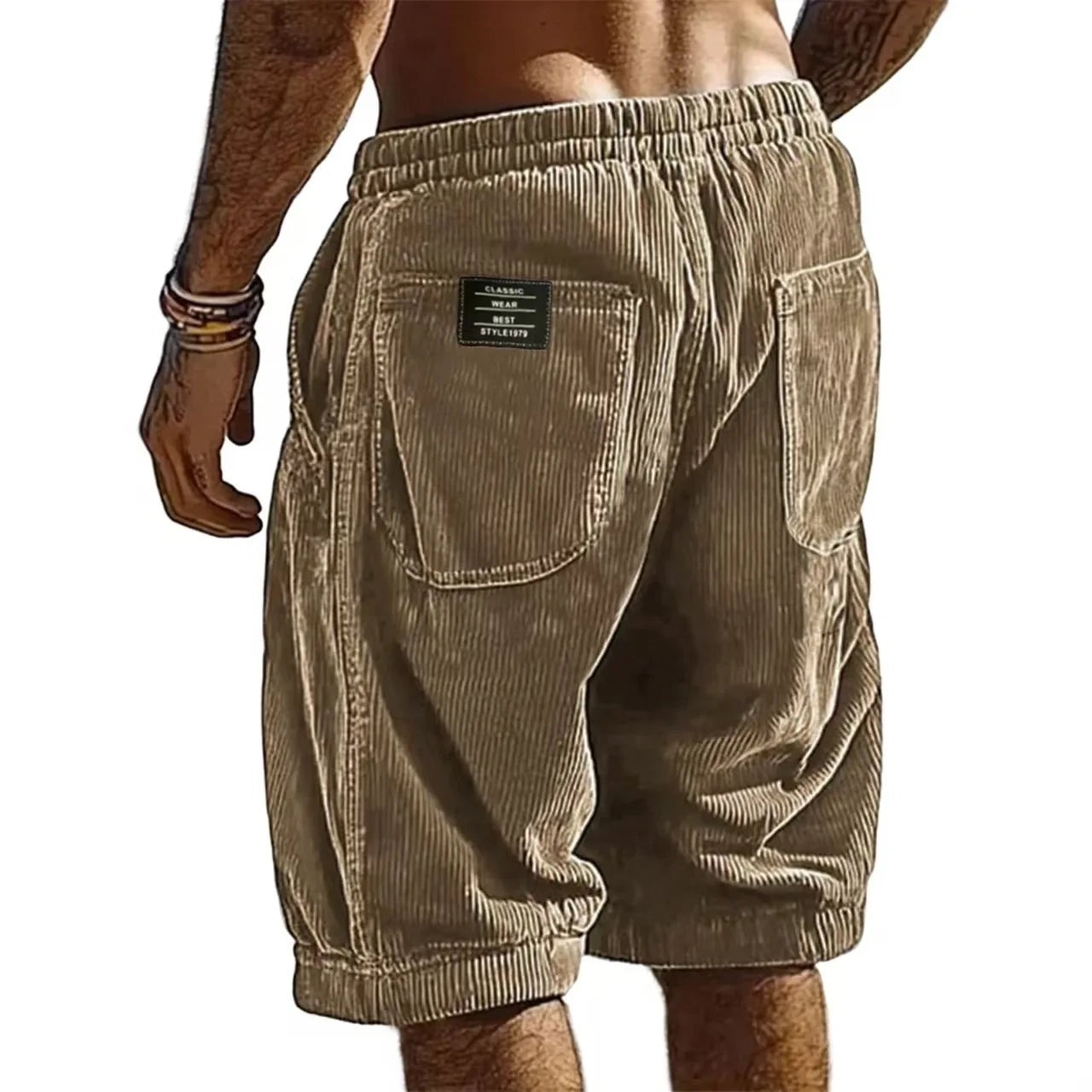 LAURENT MONACO | SHORT EN VELOURS CÔTELÉ POUR HOMMES