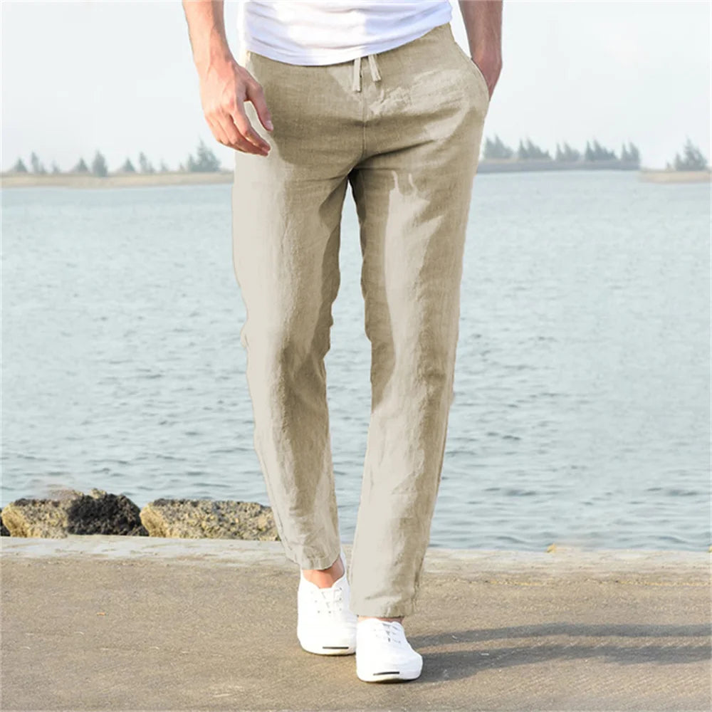 LAURENT MONACO | PANTALON DE RUE EN LIN POUR HOMME