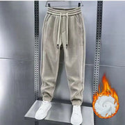 LAURENT MONACO | PANTALON DE JOGGING DÉCONTRACTÉ EN VELOURS CÔTELÉ ET POLAIRE
