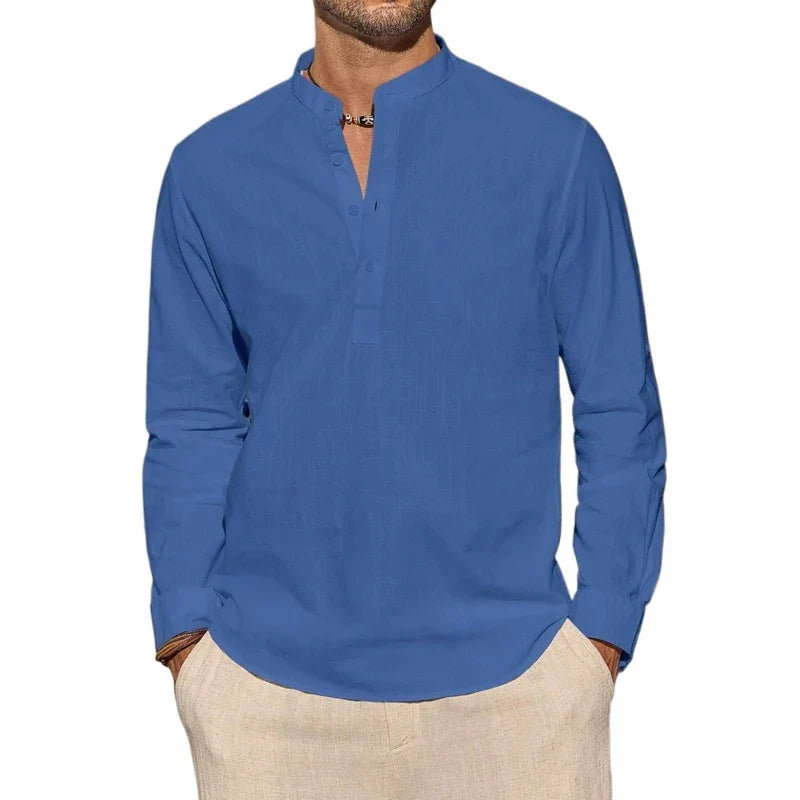 LAURENT MONACO | CHEMISE HENLEY EN COTON POUR HOMMES