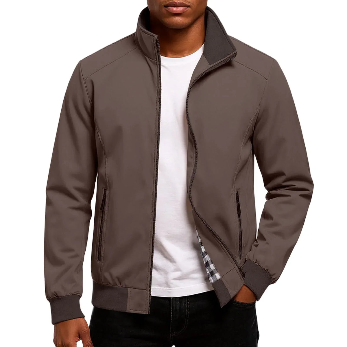 LAURENT MONACO | VESTE MODERNE À FERMETURE ÉCLAIR POUR HOMMES