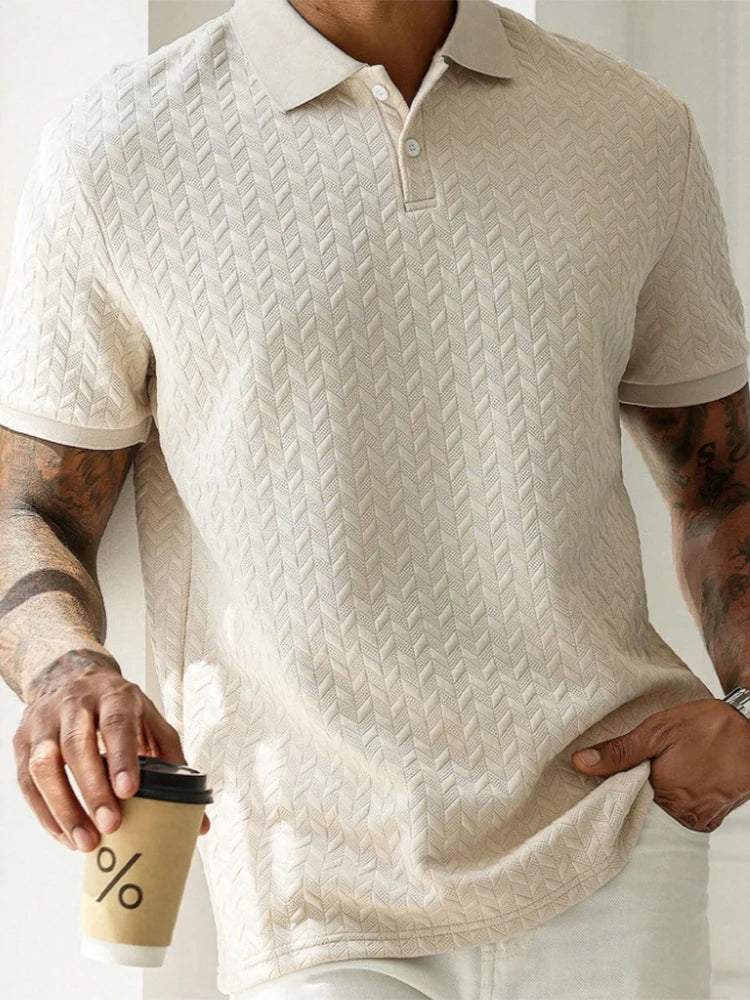 LAURENT MONACO | POLO TEXTURÉ POUR HOMME